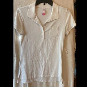 No Boundaries White Short Sleeve Polo Tee